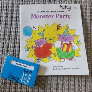 "Monster Party" book by Patsy Jensen with audio cassette